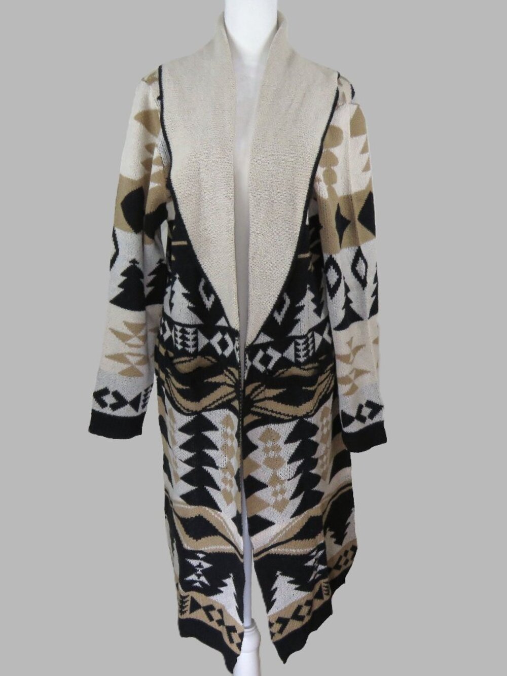 NWT Maurice's Women's Tribal Print Open Front Duster Cardigan Size XL (C2115)